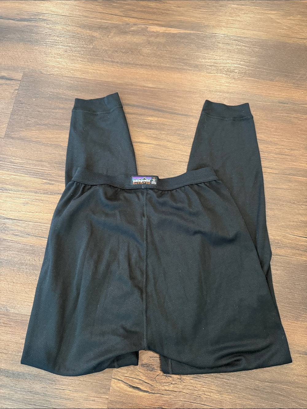Women’s Patagonia Capilene Base Layer Thermal Vintage Black Pants Size S